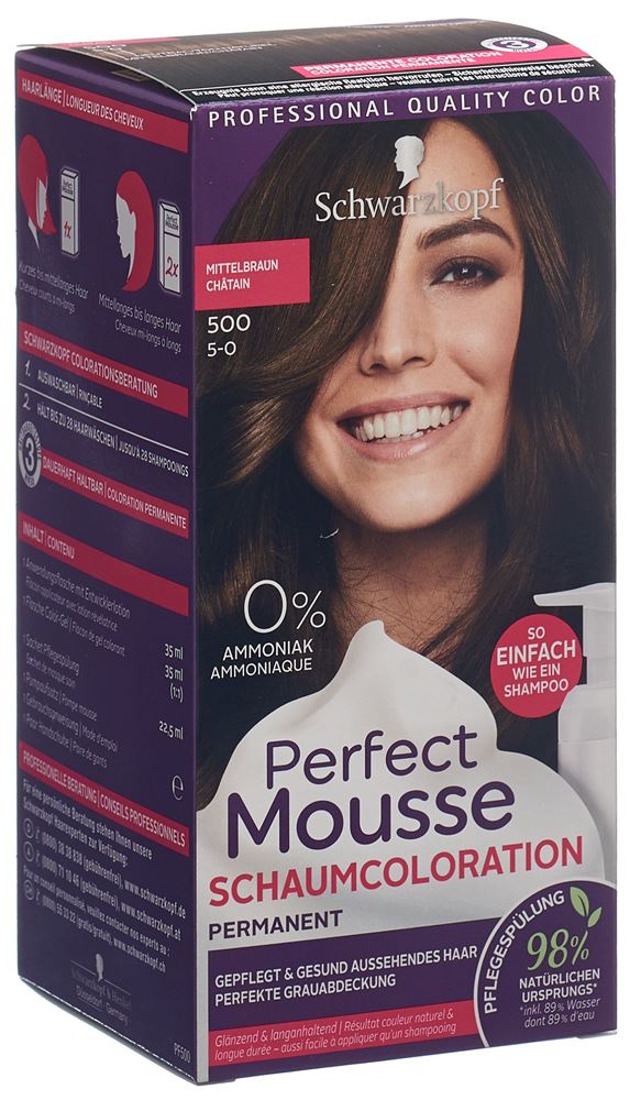 Perfect Mousse 500 mittelbraun