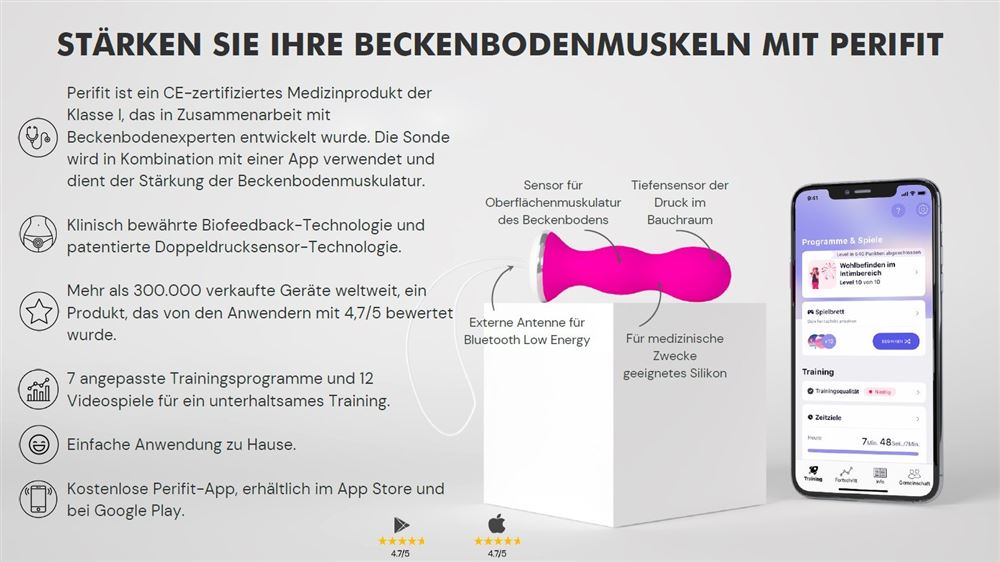 Perifit Sonde périnéale connectée rose