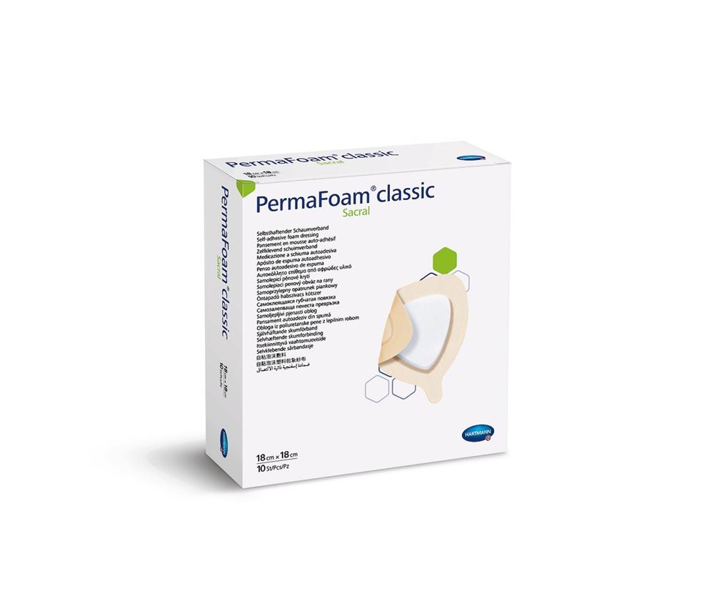 Image of PermaFoam Classic Sacral 18x18cm steril 10 Stk