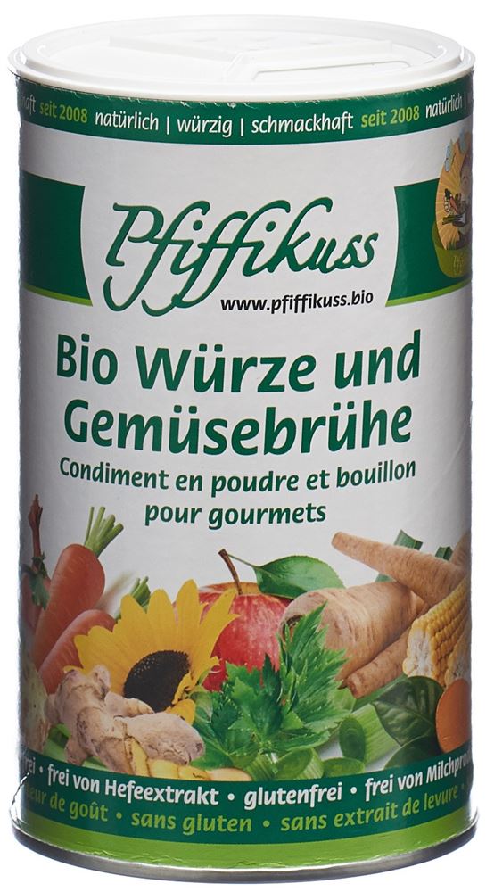 Image of Pfiffikuss Gourmet Streuwürze und Gemüsebrühe Bio 250 g