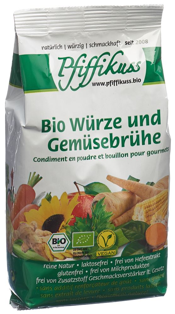 Image of Pfiffikuss Gourmet Streuwürze und Gemüsebrühe Bio 450 g