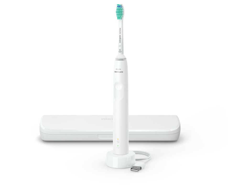 Philips Sonicare 3100 elektrische Schallzahnbürste Reiseetui weiss