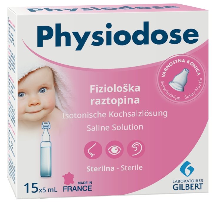 Physiodose sérum physiologique stérile 15 monodos 5 ml