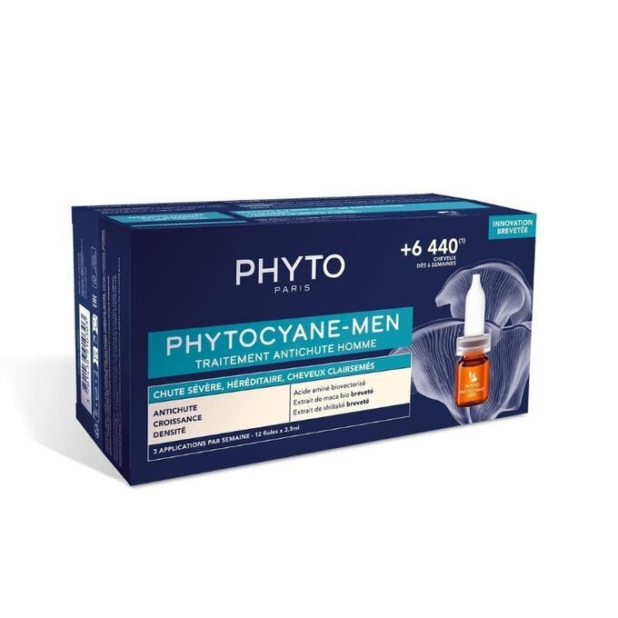 Image of Phyto Phytocyane Men Prog deutsch/italienisch 12 Fl 3.5 ml