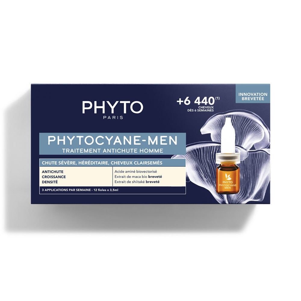 Image of Phyto Phytocyane Men Prog französisch 12 Fl 3.5 ml