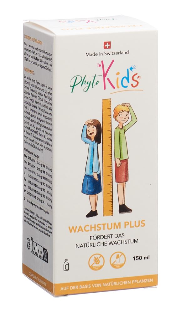 PhytoKids Sirup Wachstum Plus Fl 150 ml | Nahrungsergänzungsmittel | Förderung gesunden Wachstums | Spurenelemente & Vitamine