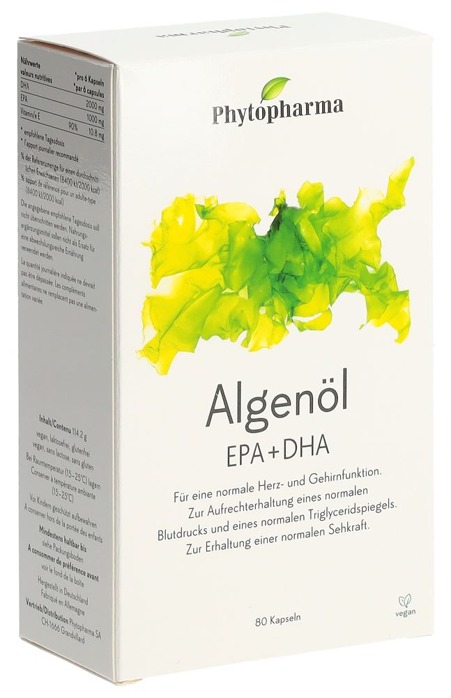 Phytopharma olio di alghe EPA + DHA Capsule 80 pezzi