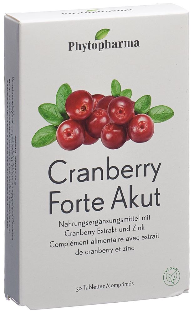 Image of Phytopharma Cranberry Forte Akut Tabl 30 Stk