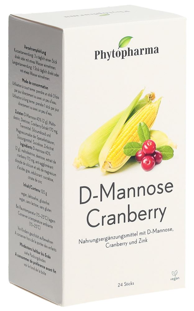 Phytopharma D-Mannose Cranberry Stick 24 Stk