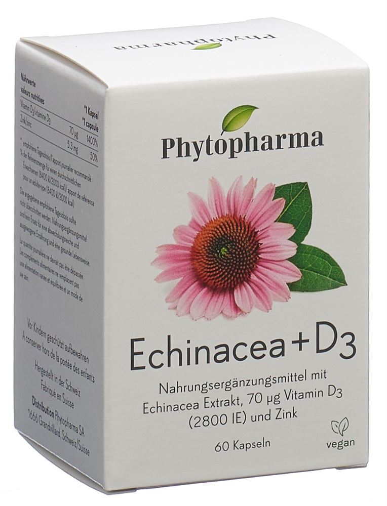 Image of Phytopharma Echinacea + Vitamin D3 Kaps Ds 60 Stk