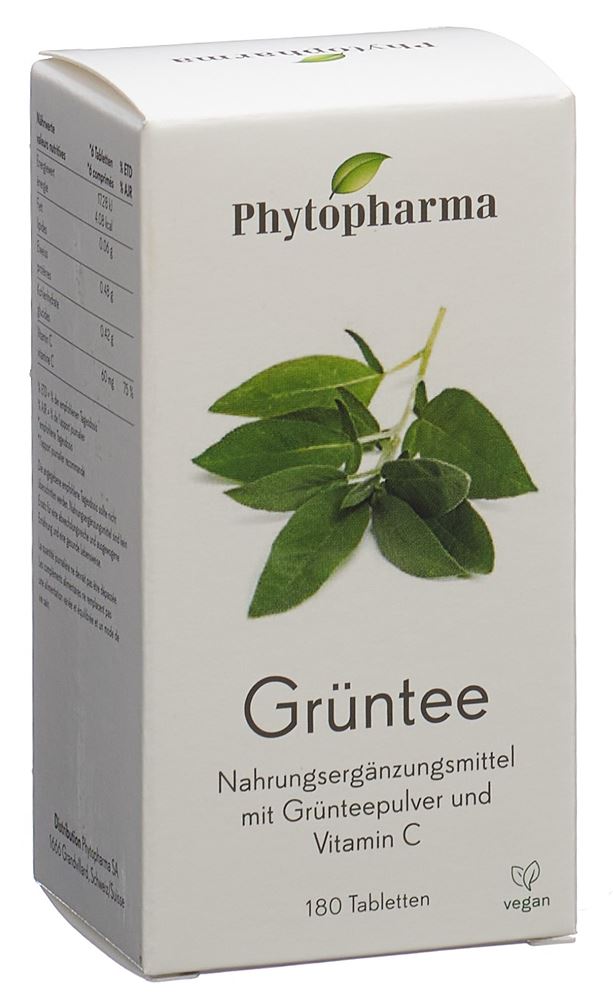 Image of Phytopharma Grüntee Tabl 180 Stk