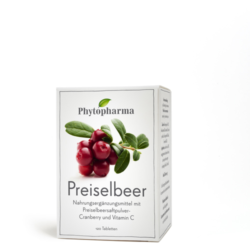 Image of Phytopharma Preiselbeer Tabl 120 Stk