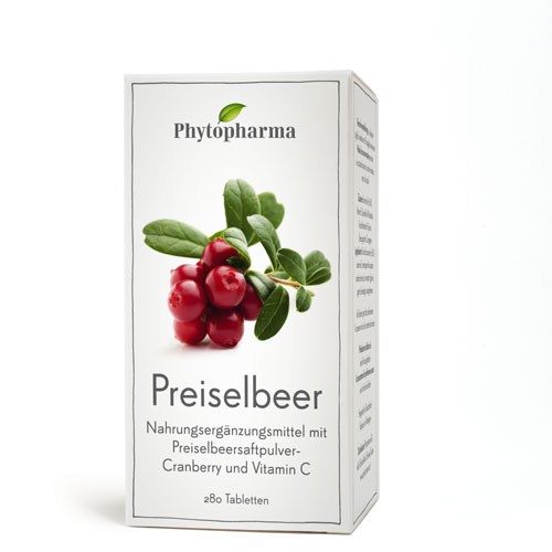 Image of Phytopharma Preiselbeer Tabl 280 Stk