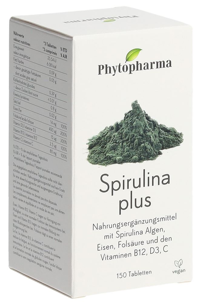 Image of Phytopharma Spirulina plus Tabl 150 Stk