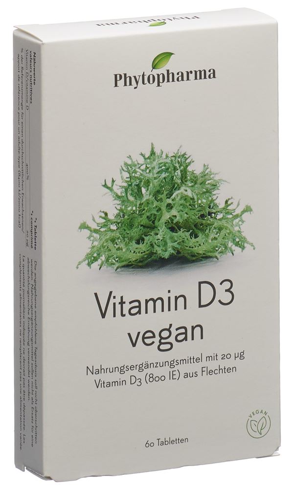 Image of Phytopharma Vitamin D3 Tabl vegan 60 Stk