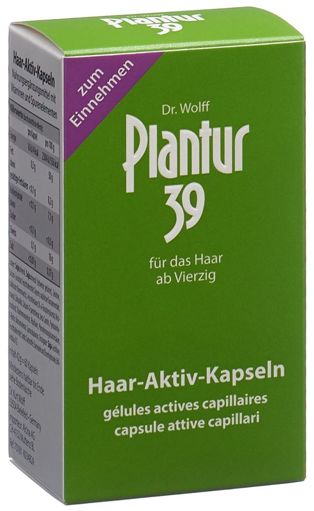Plantur 39 gélules actives capillaires 60 pce