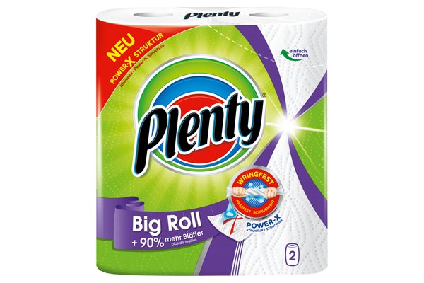 Plenty papier ménage eXtra Long 86 feuilles 2 pce