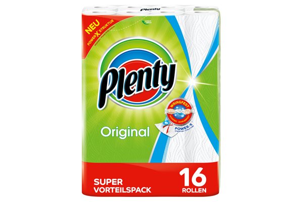 Plenty papier ménage Original 45 feuilles 16 pce