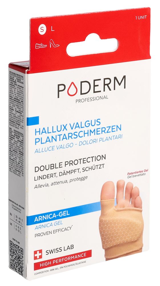 Poderm Professional Double protection S pour hallux valgus & douleurs plantaires