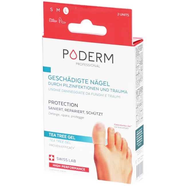 Poderm Professional capucon d'orteil protection abîmés L pour des ongles 2 pce