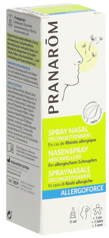Pranarom Allergoforce Nasenspray abschwellend Bio 15 ml