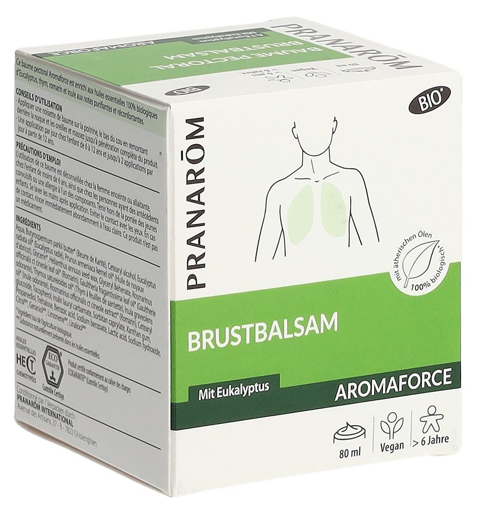 Pranarom Aromaforce Balsamo pettorale bio vasetto 80 ml