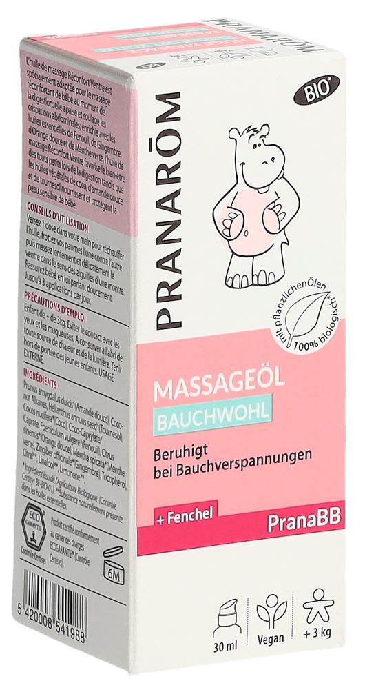 Image of Pranarom PranaBB Massageöl Bauchwohl Bio Eco Fl 30 ml