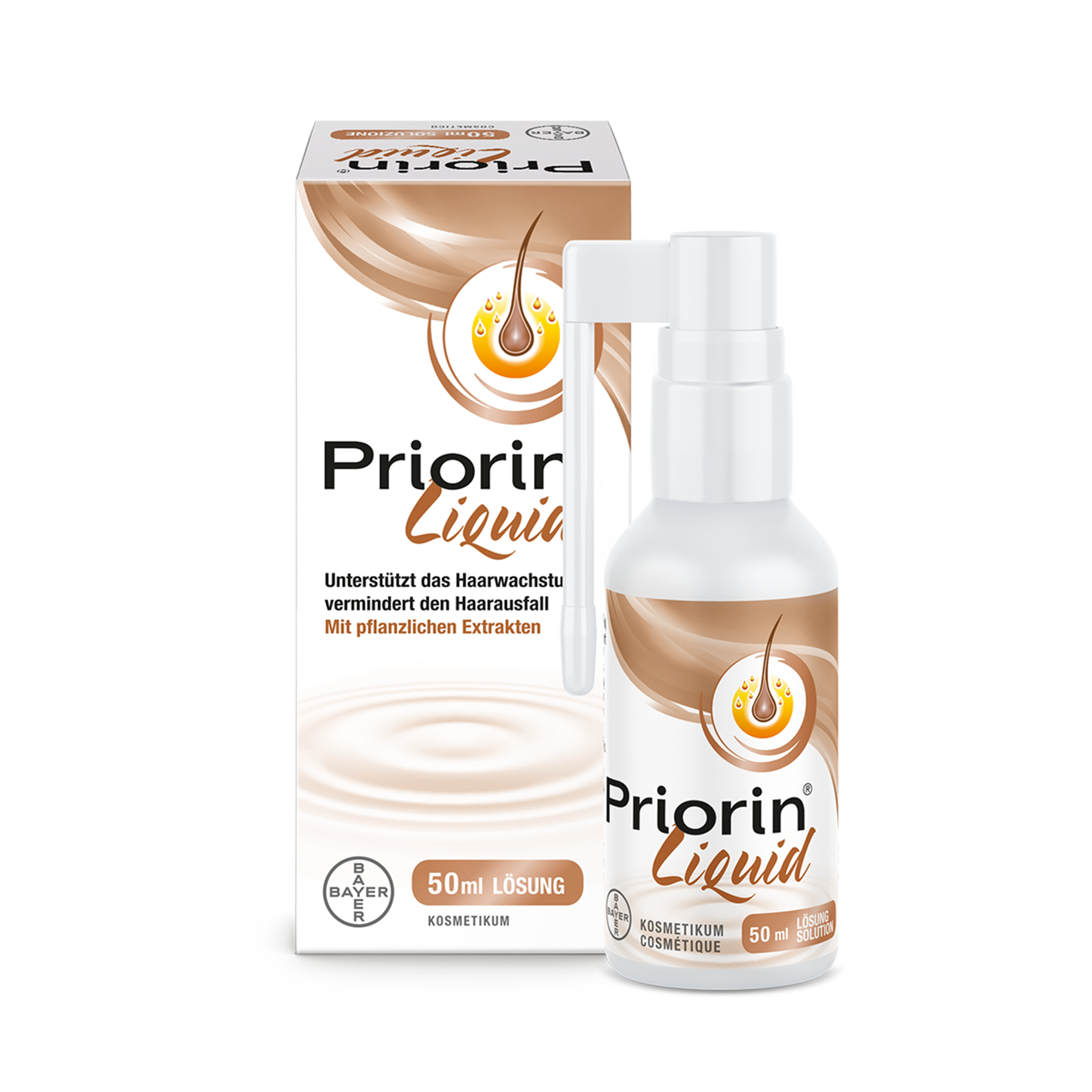 Priorin Liquid Flasche à 50 ml | Haarwachstum | Haarausfall | Pro Vitamin B5 | pflanzlicher Basis | Baicapil