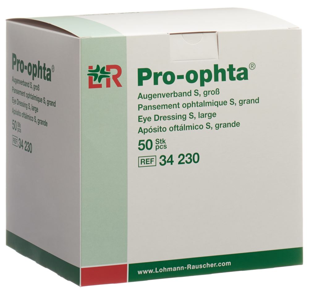 Pro-ophta S Augenverband L durchsichtig 50 Stk
