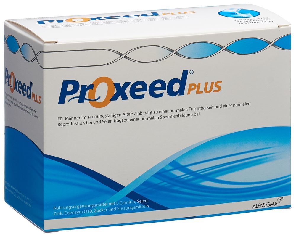 Proxeed Plus 30 Btl 5 g | Nahrungsergänzung | Vitamine & Prävention | Für Männer | L-Carnitin | Selen | Zink | Coenzym Q10