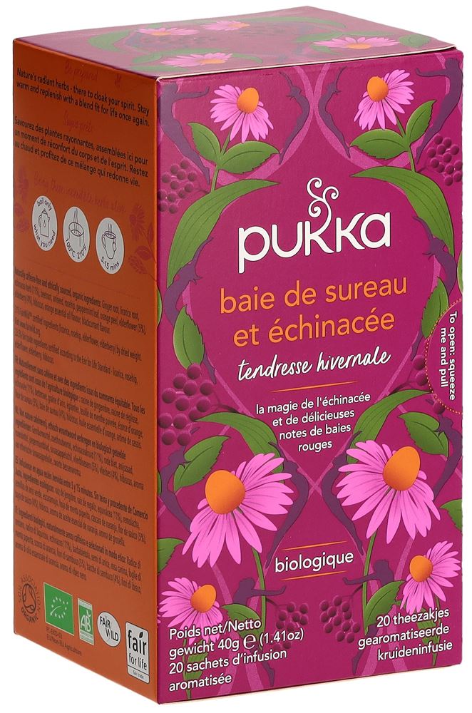 Image of Pukka Baie de Sureau & Échinacée Tee Bio Btl 20 Stk