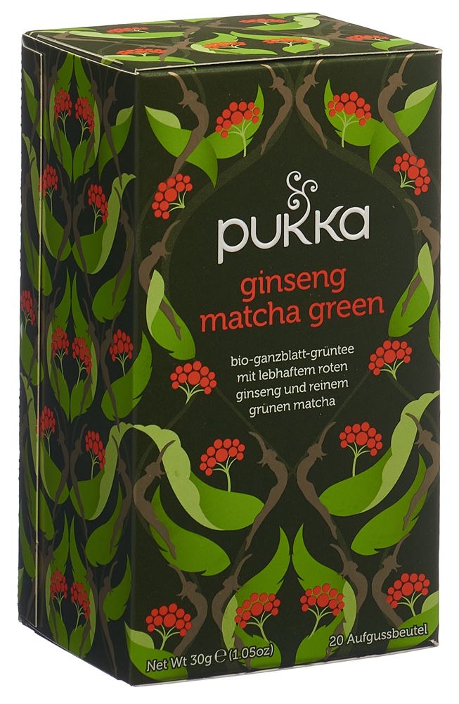 Pukka Ginseng Matcha Green Tee Bio Btl 20 Stk