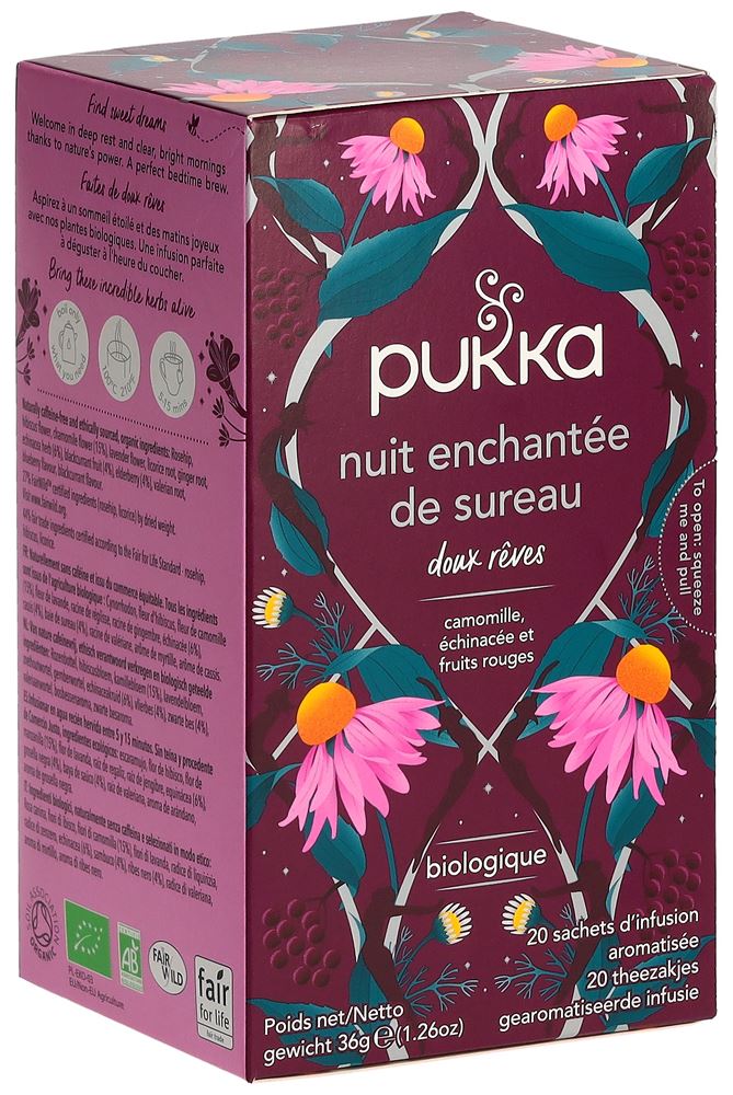 Pukka Notte incantata di sambuco tè bio francese/inglese bustine 20 pezzi