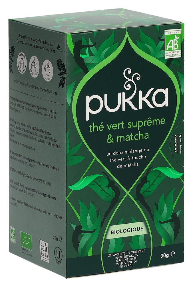 Pukka Thé Vert Matcha Suprême Tee Bio Btl 20 Stk
