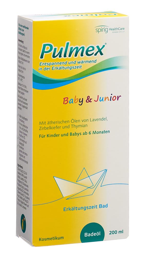 Pulmex Baby & Junior olio da bagno per la stagione dei raffreddori flacone 200 ml