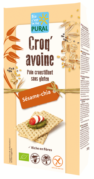 Image of Pural Croq"Hafer Sesam Chia glutenfrei 160 g'