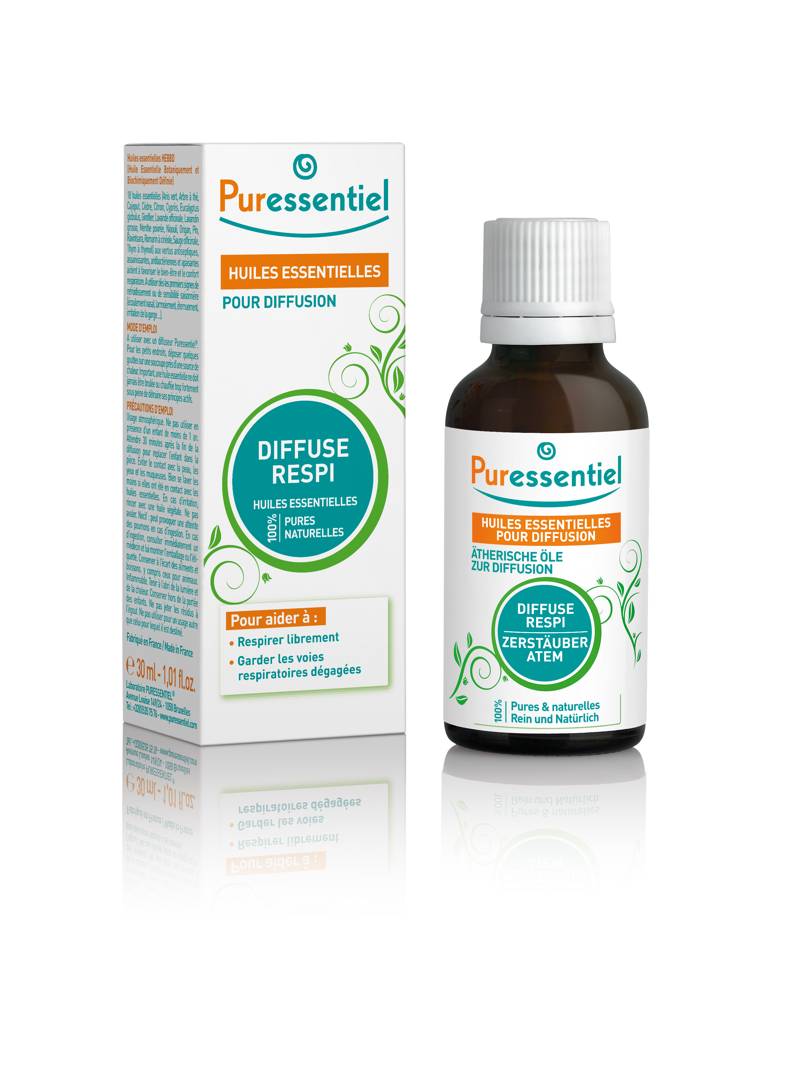 Puressentiel diffuse respi oli essenziali per diffusione 30 ml