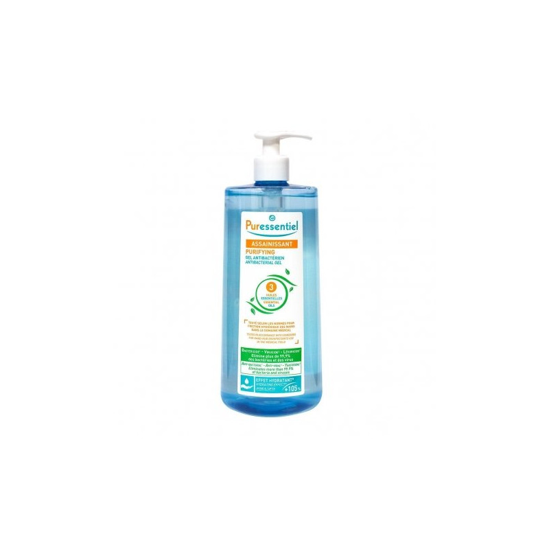 Puressentiel gel igienizzante antibatterico alle 3 oli essenziali flacone 975 ml
