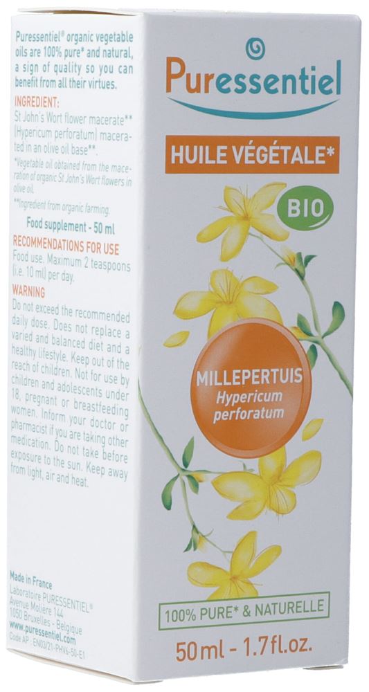 Image of Puressentiel Pflanzenöl Johanniskraut Bio 50 ml