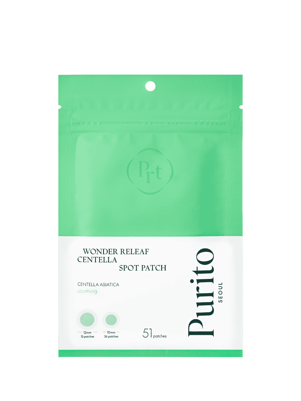 Purito - Wonder Releaf Centella Spot Patch, 51STK, Multicolor