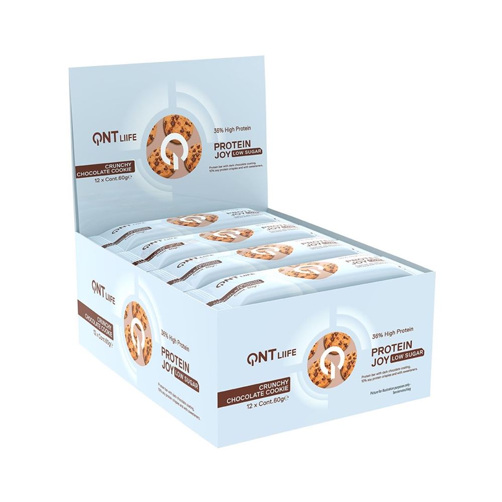Image of QNT 36% Protein Joy Bar Low Sugar Cookie&Cream 12 x 60 g
