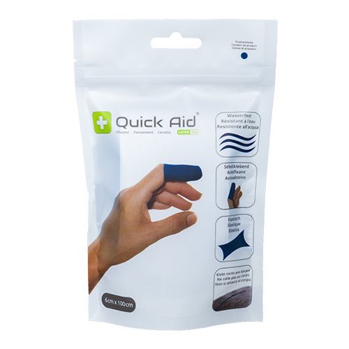 Quick Aid Pflaster 6x100cm Latexfrei blau