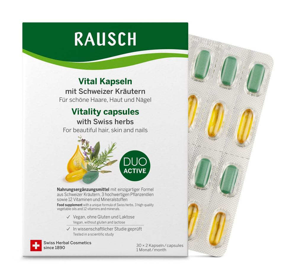 Rausch capsules vitalité aux herbes suisses 60 pce