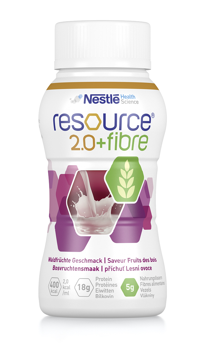 Resource 2.0 Fibre Waldfrüchte 4 x 200 ml | Trink- & Spezialnahrung | Hochkalorisch | Proteinreich | Diätmanagement