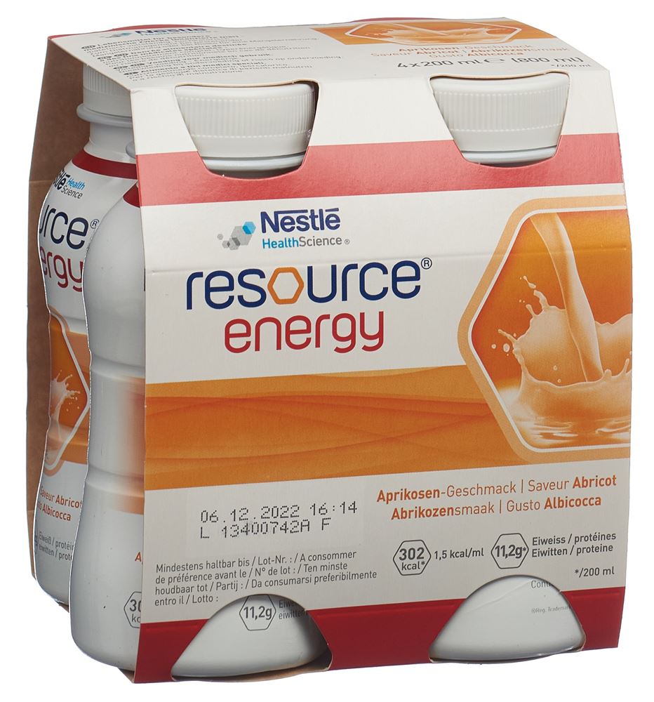 Resource Energy Aprikose 4 Fl 200 ml