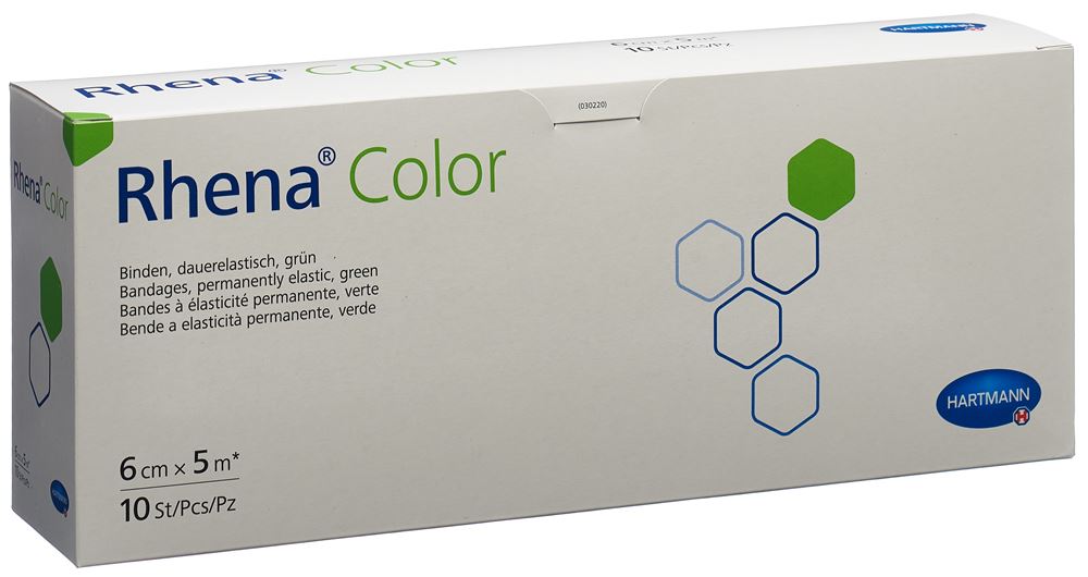 Image of Rhena Color Elastische Binden 6cmx5m grün offen 10 Stk