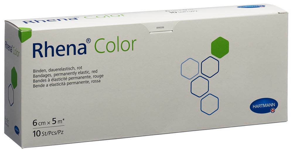 Image of Rhena Color Elastische Binden 6cmx5m rot offen 10 Stk