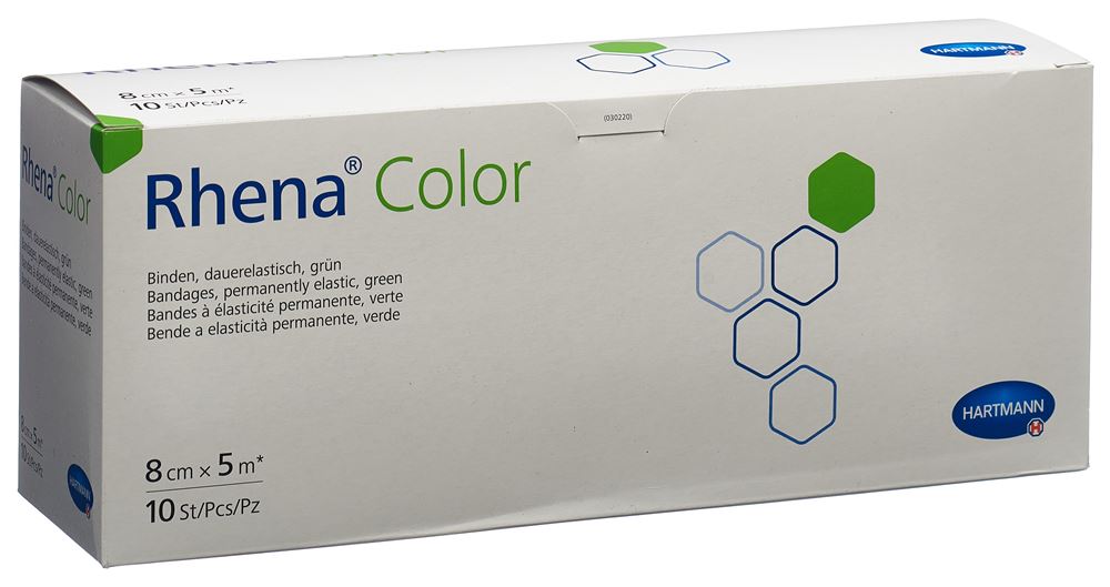 Image of Rhena Color Elastische Binden 8cmx5m grün offen 10 Stk