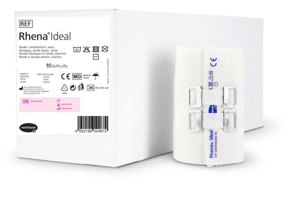 Image of Rhena Ideal Elastische Binde 15cmx5m weiss 10 Stk