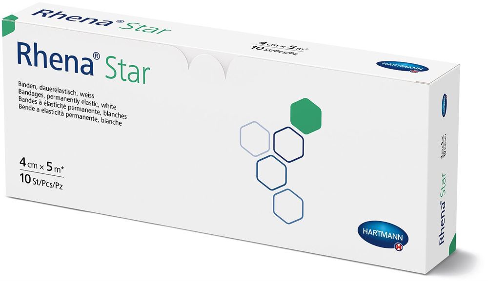 Image of Rhena Star Elastische Binde 4cmx5m weiss offen 10 Stk